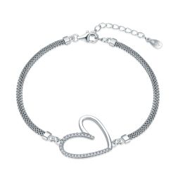 MOISS stříbrný náramek SRDCE