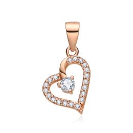 MOISS stříbrný přívěsek SRDCE ROSE