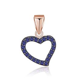 MOISS stříbrný přívěsek SRDCE ROSE