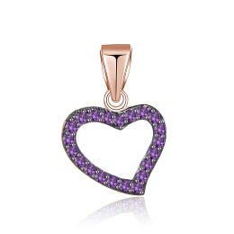 MOISS stříbrný přívěsek SRDCE ROSE