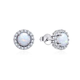 MOISS stříbrné náušnice OPÁL