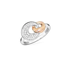 MOISS stříbrný prsten BICOLOR