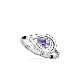 MOISS stříbrný prsten AMETYST