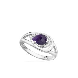 MOISS stříbrný prsten AMETYST