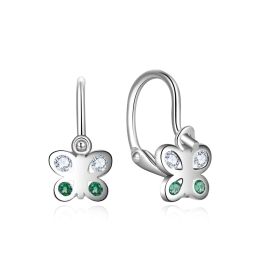 MOISS stříbrné náušnice MOTÝL