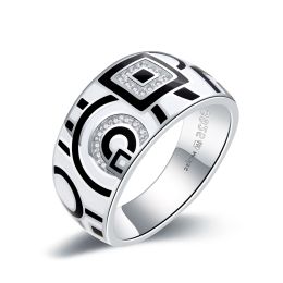 MOISS stříbrný prsten SMALT