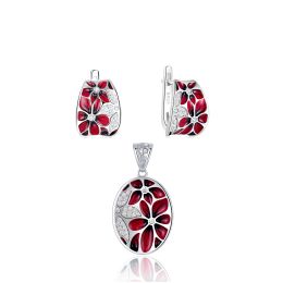 MOISS stříbrná sada SMALT KVĚTINA