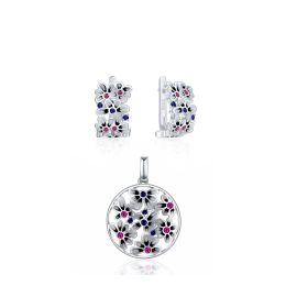 MOISS stříbrná sada KVĚTINA