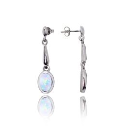 MOISS stříbrné náušnice OPÁL