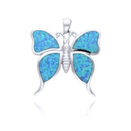 MOISS opálový stříbrný přívěsek MOTÝL