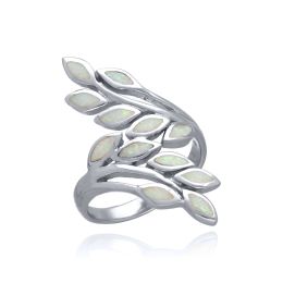 MOISS opálový stříbrný prsten LIST