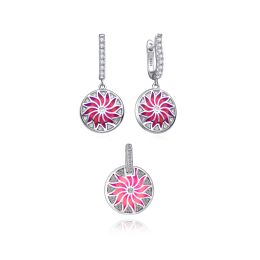 MOISS stříbrná sada SMALT KVĚTINA