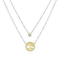 MOISS stříbrný náhrdelník STROM GOLD