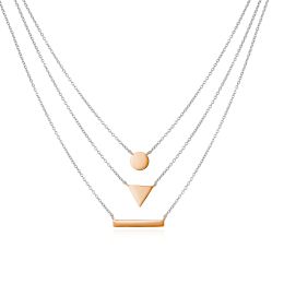 MOISS stříbrný náhrdelník ROSE GOLD