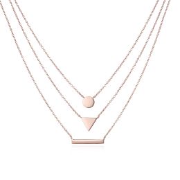 MOISS stříbrný náhrdelník ROSE GOLD