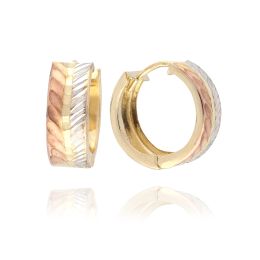 MOISS náušnice ze žlutého zlata TRIKOLOR