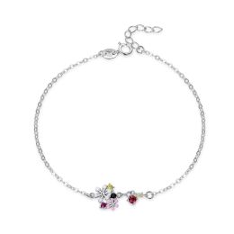 MOISS stříbrný náramek KYTKA