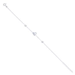 MOISS náramek z bílého zlata SRDCE