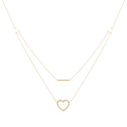 MOISS náhrdelník ze žlutého zlata SRDCE