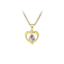 MOISS stříbrný přívěsek AMETYST GOLD