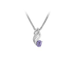 MOISS stříbrný přívěsek AMETYST