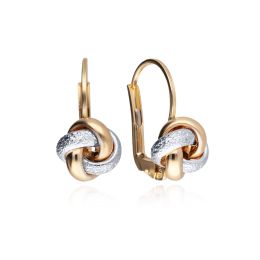 MOISS náušnice ze žlutého zlata BICOLOR