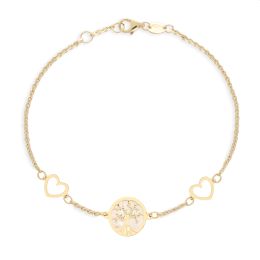 MOISS náramek ze žlutého zlata STROM ŽIVOTA