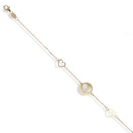 MOISS náramek ze žlutého zlata SRDCE