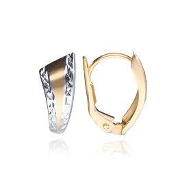 MOISS náušnice ze žlutého zlata BICOLOR