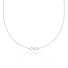 MOISS náhrdelník z bílého zlata NEKONEČNO