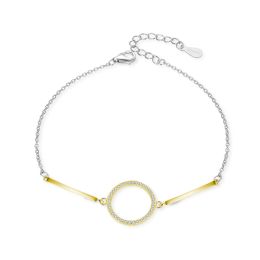 MOISS stříbrný náramek BICOLOR GOLD KRUH