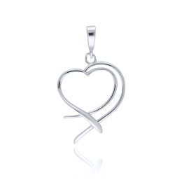 MOISS přívěsek z bílého zlata SRDCE
