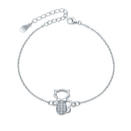 MOISS stříbrný náramek KOČKA