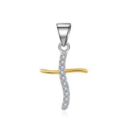 MOISS stříbrný přívěsek KŘÍŽ GOLD