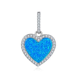 MOISS stříbrný přívěsek SRDCE OPÁL