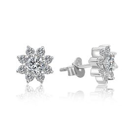 MOISS stříbrné náušnice KVĚTINA