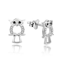 MOISS stříbrné náušnice SOVA