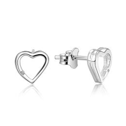 MOISS stříbrné náušnice SRDCE