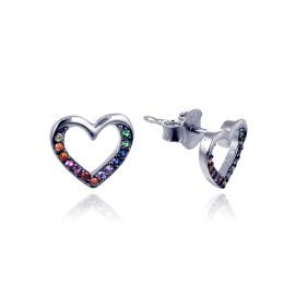 MOISS stříbrné náušnice SRDCE