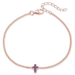 MOISS stříbrný náramek KŘÍŽEK ROSE