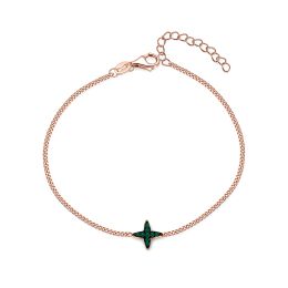 MOISS stříbrný náramek HVĚZDA ROSE