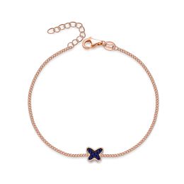 MOISS stříbrný náramek MOTÝL ROSE