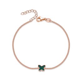 MOISS stříbrný náramek MOTÝL ROSE