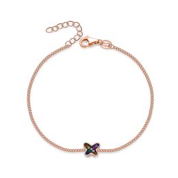 MOISS stříbrný náramek MOTÝL ROSE