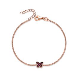 MOISS stříbrný náramek MOTÝL ROSE