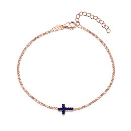 MOISS stříbrný náramek KŘÍŽEK ROSE