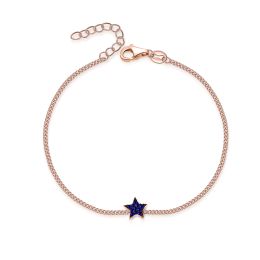 MOISS stříbrný náramek HVĚZDA ROSE