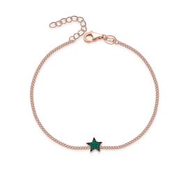 MOISS stříbrný náramek HVĚZDA ROSE