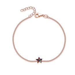 MOISS stříbrný náramek HVĚZDA ROSE