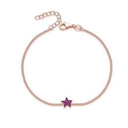 MOISS stříbrný náramek HVĚZDA ROSE
